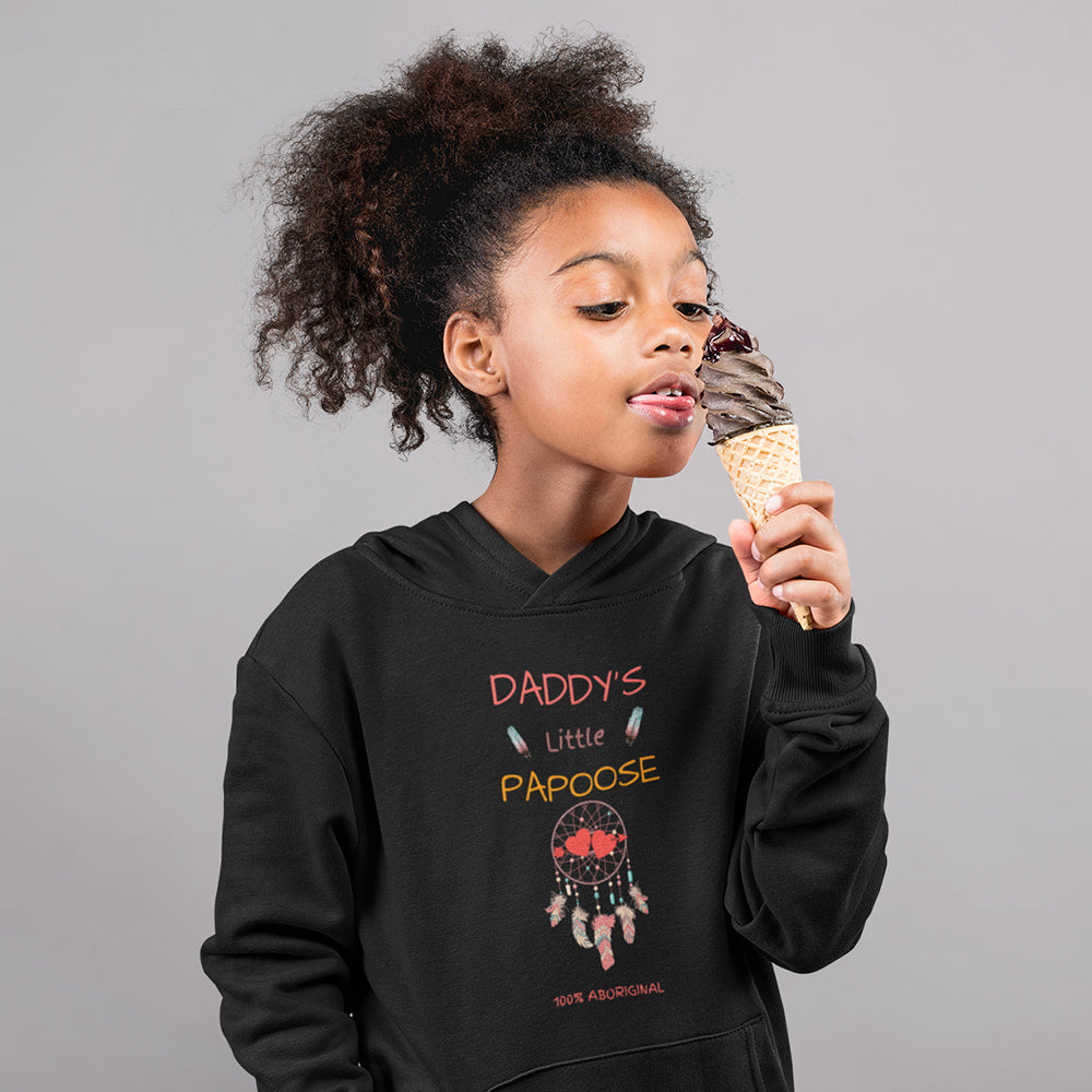 Daddy's Little Papoose Kids Hoodie