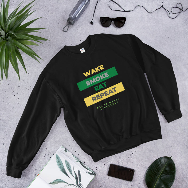 Wake, Smoke, Eat Unisex Sweatshirt