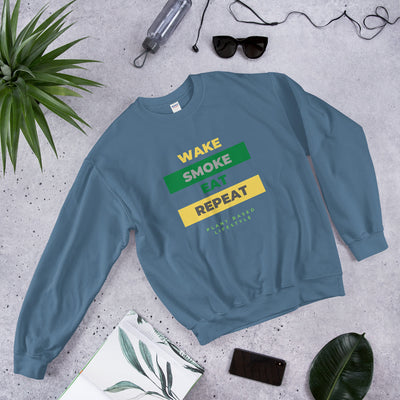 Wake, Smoke, Eat Unisex Sweatshirt - BOOM CULTURE APPAREL