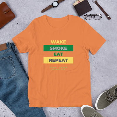 Wake, Smoke, Eat Unisex T-Shirt - BOOM CULTURE APPAREL